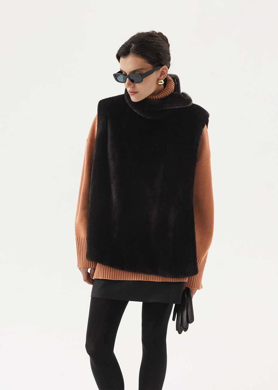 Норковая манишка