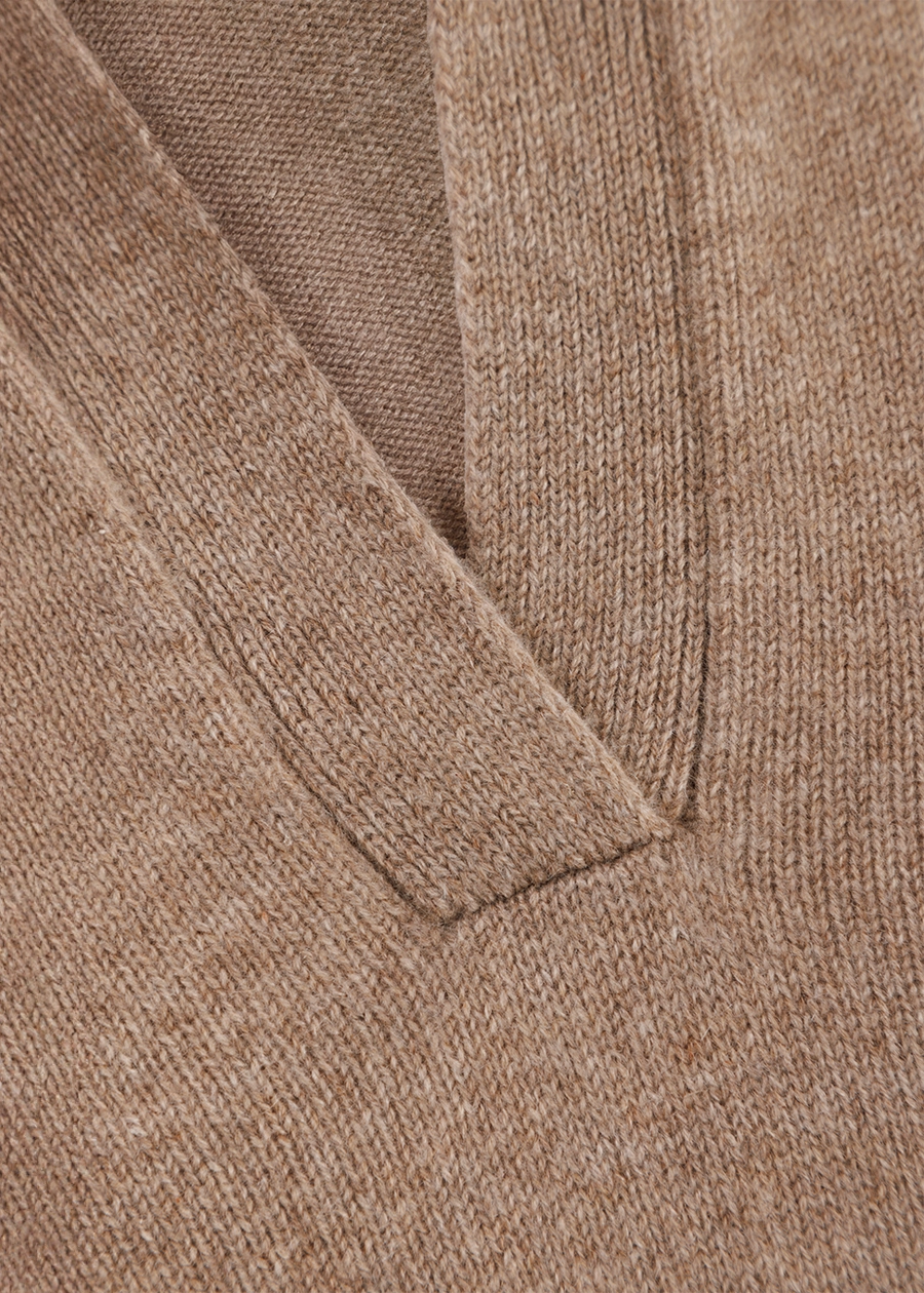 Бежевое поло из кашемира